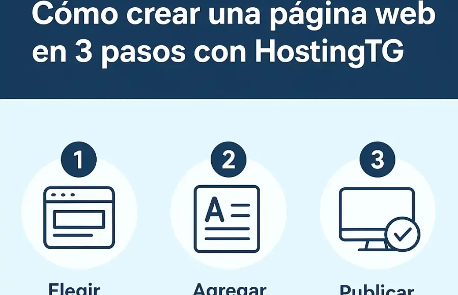 Cómo crear una página web en 3 pasos con HostingTG