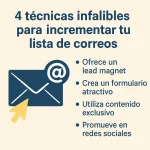 4 técnicas infalibles para incrementar tu lista de correos