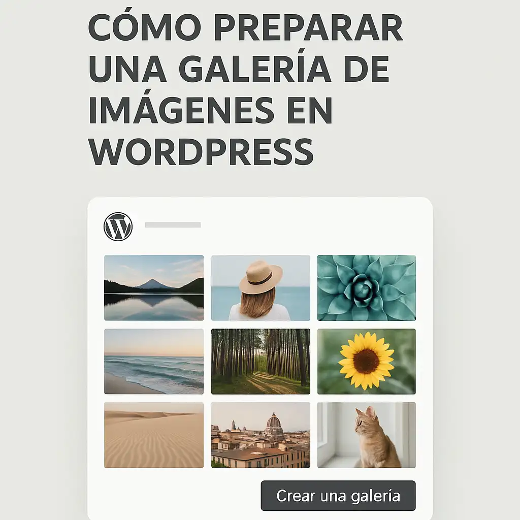 Como preparar una galeria de imagenes en WordPress Cómo preparar una galería de imágenes en WordPress