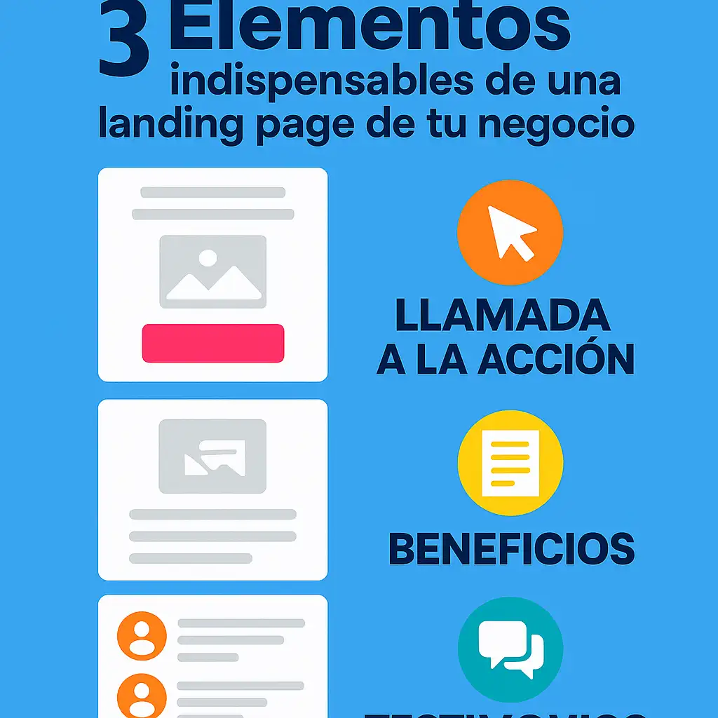 3 Elementos indispensables de una landing page de tu negocio