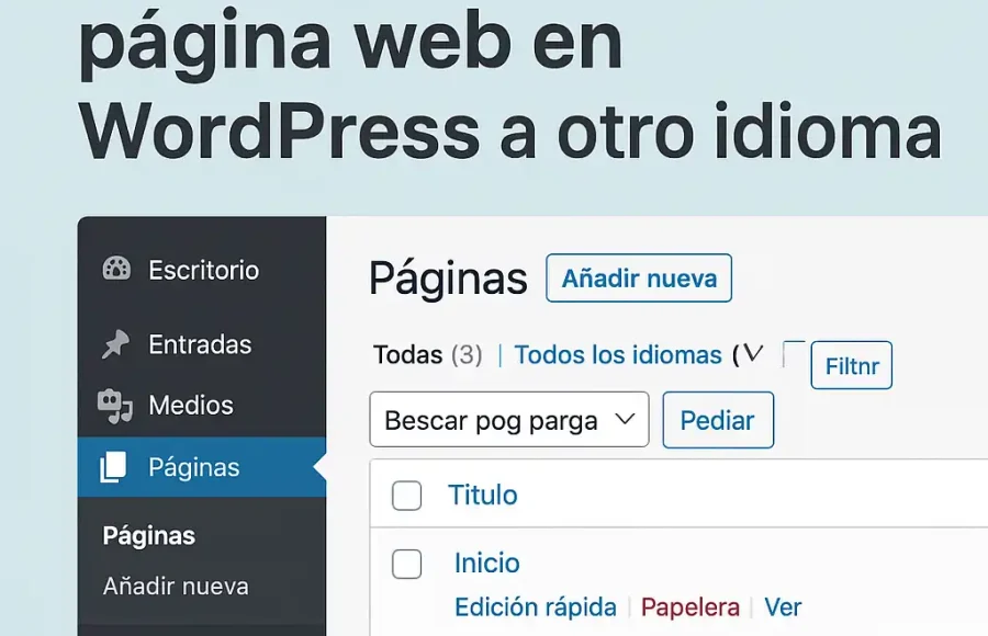 Cómo traducir una página web en WordPress a otro idioma