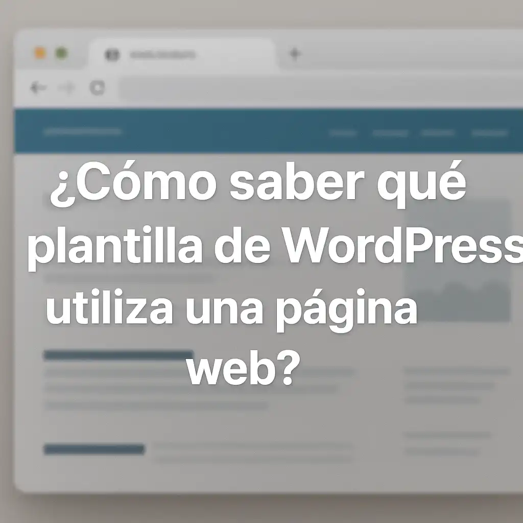 ¿Cómo saber qué plantilla de WordPress utiliza una página web?