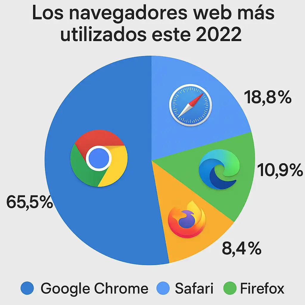 Los navegadores web mas utilizados este 2022 Los navegadores web más utilizados este 2022