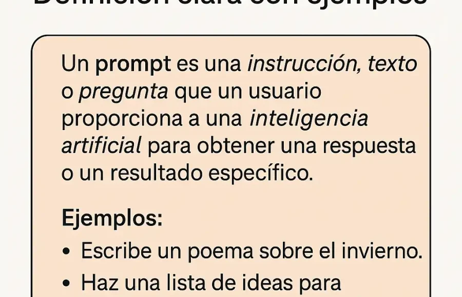 ¿Qué es un Prompt? Definición clara con ejemplos