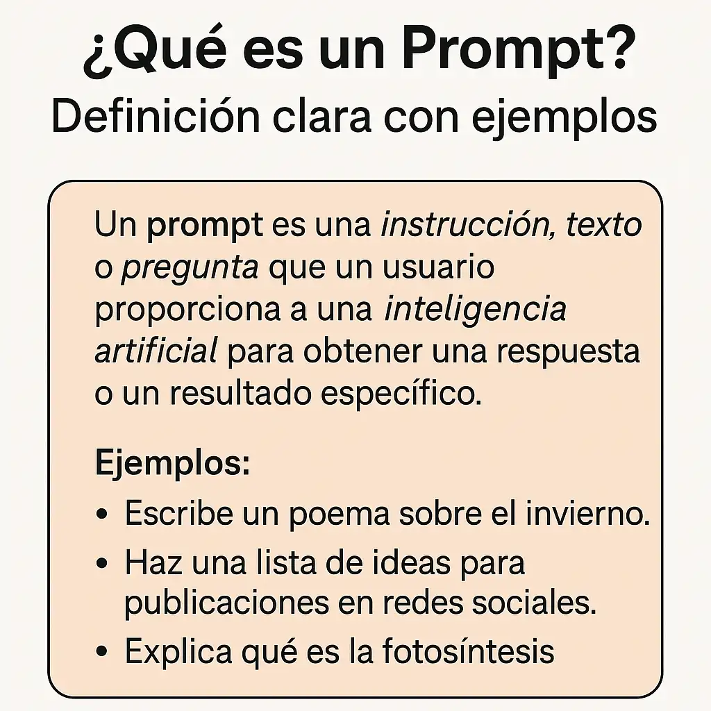 ¿Qué es un Prompt? Definición clara con ejemplos