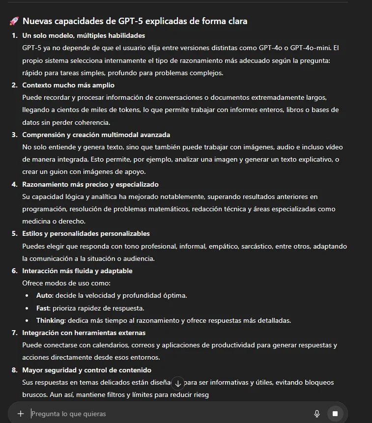 capacidades gpt 5 capacidades gpt 5