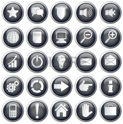 9717532 conjunto de iconos de web utiles vector monocromo