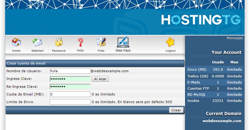 cuenta email ejemplo